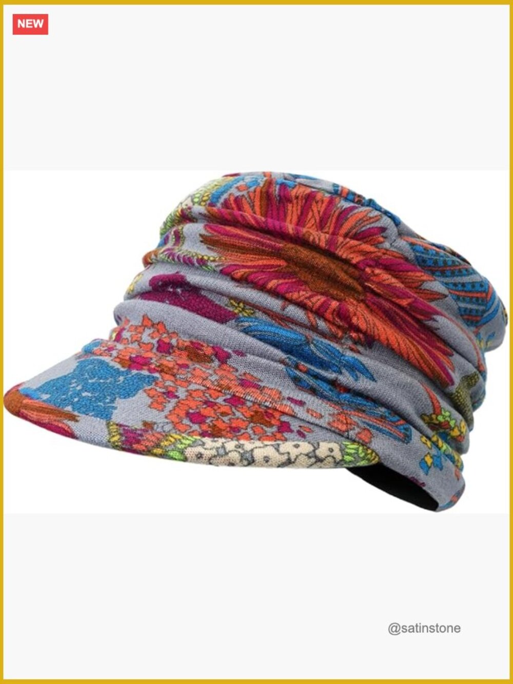 Soft Chemo Beanie Cap with Bill - Adjustable Baseball Hat for Cancer Patients